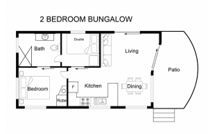 2 BR Bungalow Floorplan